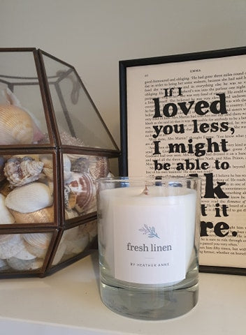Fresh Linen Woodwick Candle