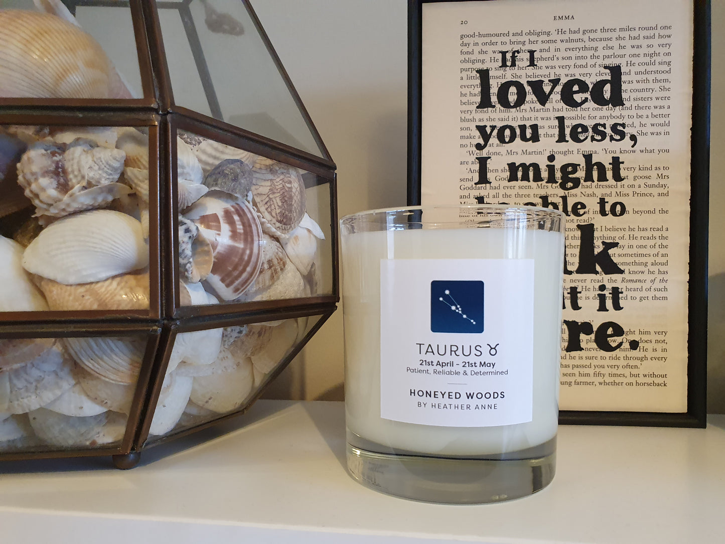 Taurus - Honeyed Woods. 21st April - 21st May Woodwick Candle