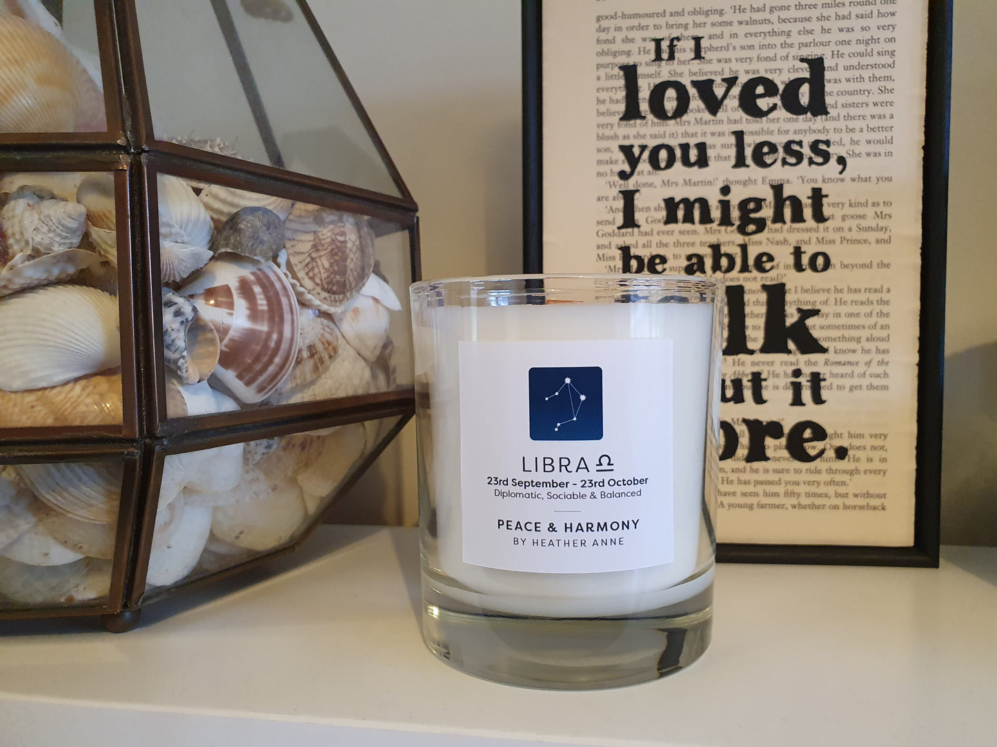 Libra - Peace & Harmony. 23rd September - 23rd October Woodwick Candle