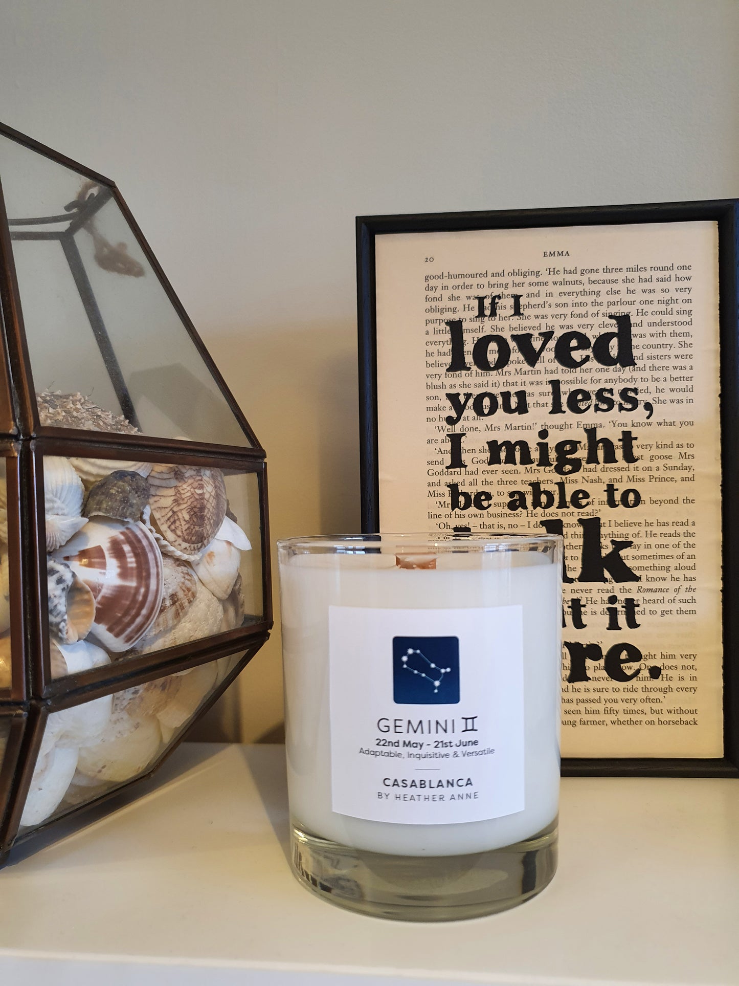 Gemini - Casablanca. 22nd May - 21st June Woodwick Candle