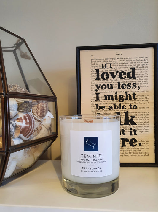 Gemini - Casablanca. 22nd May - 21st June Woodwick Candle