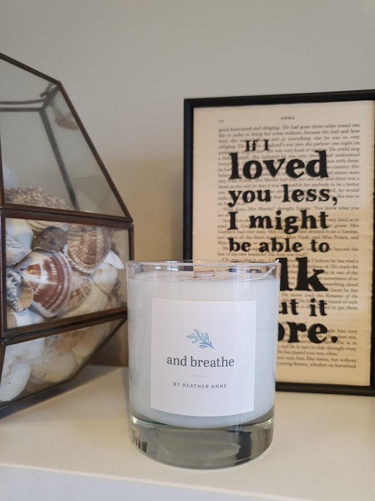 * NEW * And Breathe Woodwick Candle